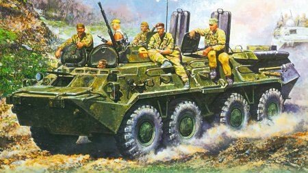 БТР-80 С десантом на броне