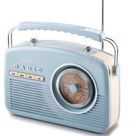 Радиоприемник голубой ретро