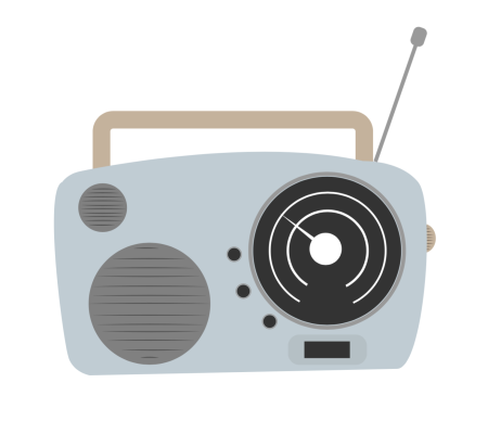 Радиоприемник на белом фоне