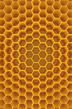 Соты пчелиные сбоку