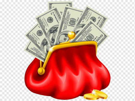 Кошелек с деньгами мультяшный