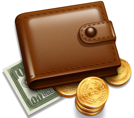 Кошелек с деньгами