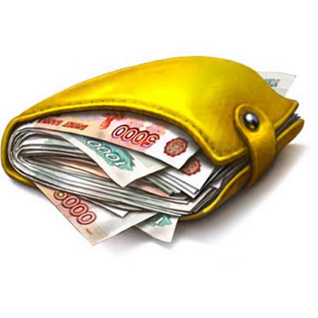 Кошелек с деньгами мультяшный