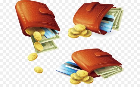 Кошелек с деньгами мультяшный