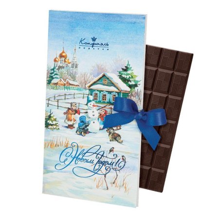 Открытка шоколадная новый год