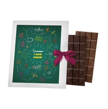Открытка с шоколадкой учителю