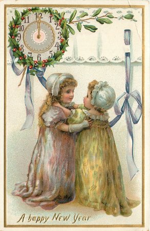 Винтажная открытка с Крещением