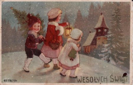 Крещенские открытки старинные