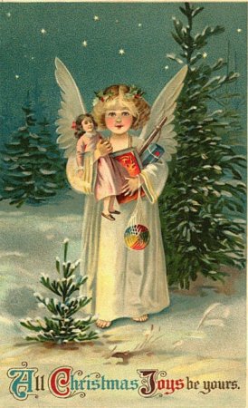 С Сочельником и Рождеством старинные открытки