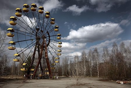 Чернобыльская АЭС колесо обозрения