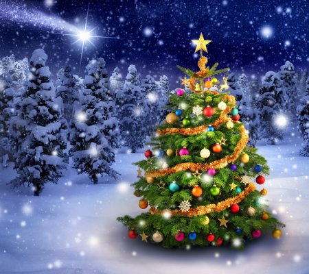 Открытка "Новогодняя елка"