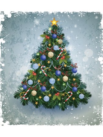 Новогодняя открытка елочка