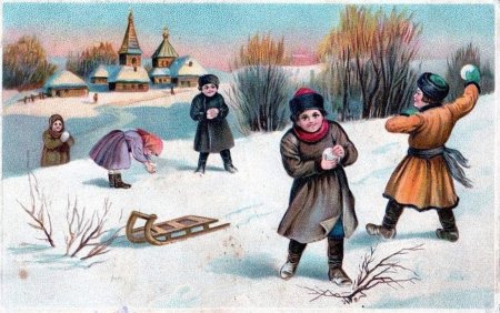 Рождественские открытки до революции 1917