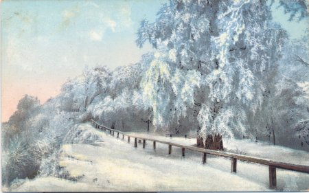 Зимний пейзаж дореволюционные открытки