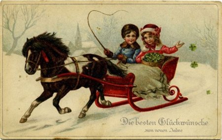 Дореволюционные новогодние открытки с детьми