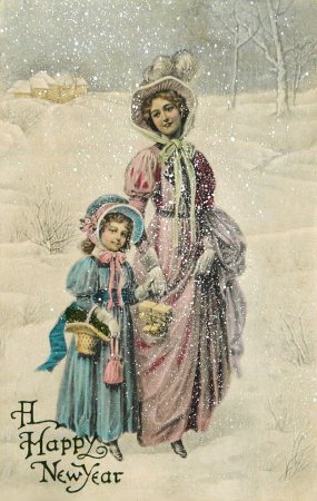 Старинные новогодние открытки