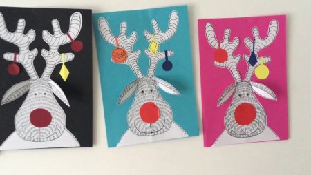 Открытка в виде оленя