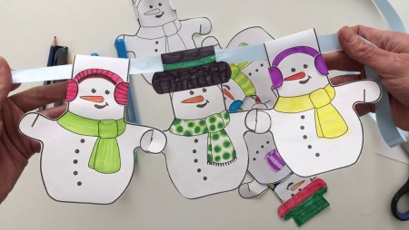 Крокотак Снеговики гирлянда