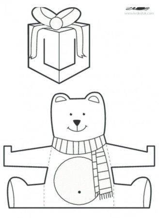 Поделка мишка из бумаги