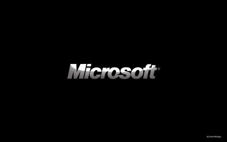 Microsoft на черном фоне
