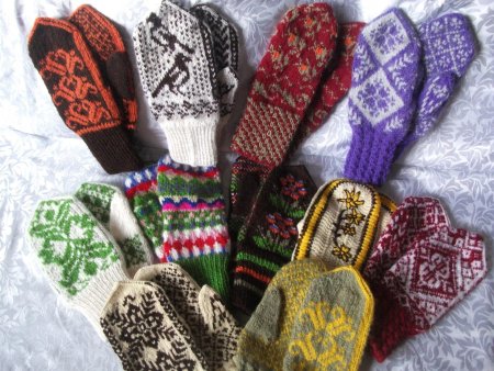 Русский орнамент варежки