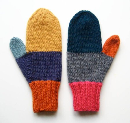 Вязаные рукавицы