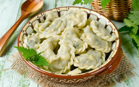 Вареники с черемшой