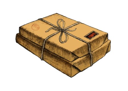 Посылка нарисованная