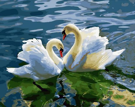 Алмазная мозаика 40x50 qa200257 лебеди