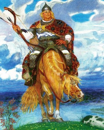 Какого цвета у Алеши Поповича цвет глаз