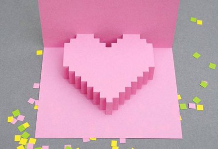 Объемная валентинка