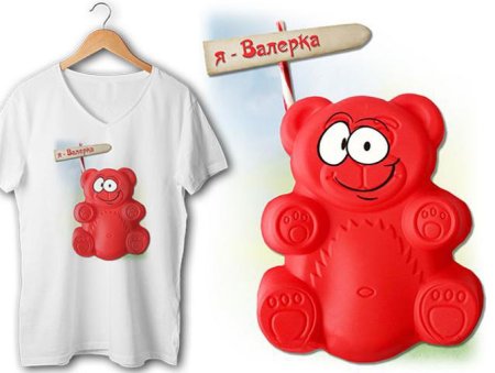 Валерка ЖЕЛЕЙНЫЙ медведь майка