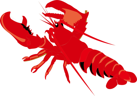 Лобстер на прозрачном фоне