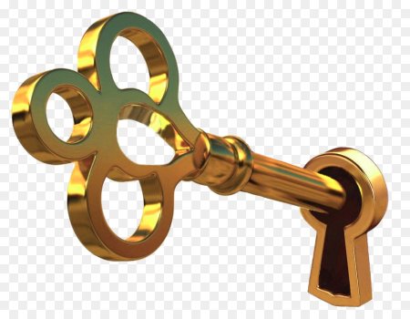 Ключик на прозрачном фоне