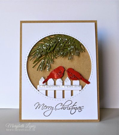 Открытка на Рождество из бумаги