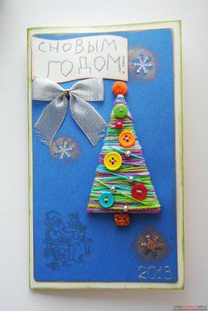 Новогодняя открытка своими руками