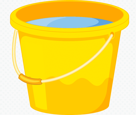 Ведро с водой для детей