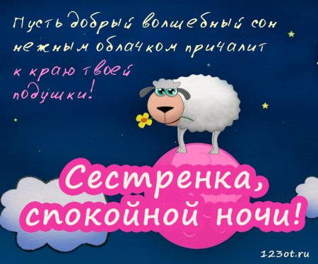 Спокойной ночи сестренка