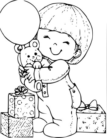 Раскраска с днём рождения для девочки