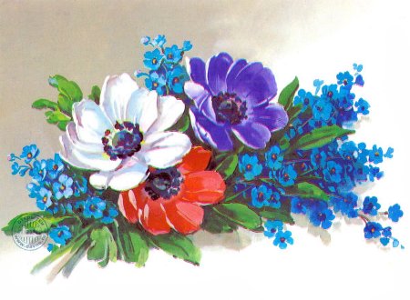 Советские открытки цветы