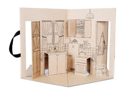 Складной кукольный домик из картона