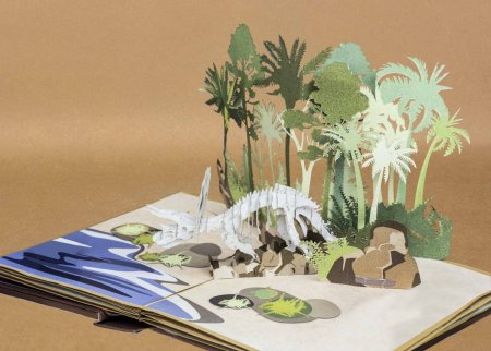 Объемная открытка динозавры