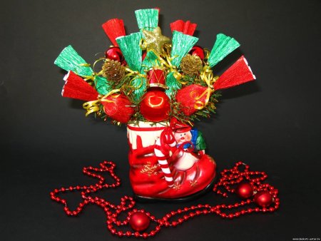 Букет из конфет на новый год