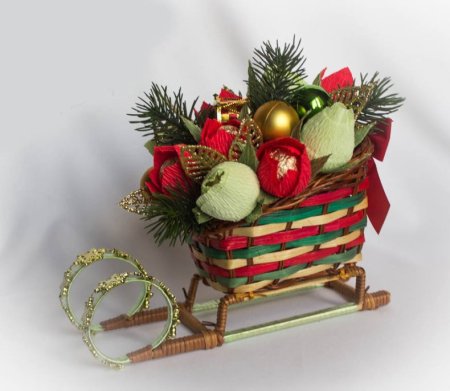 Санки из конфет