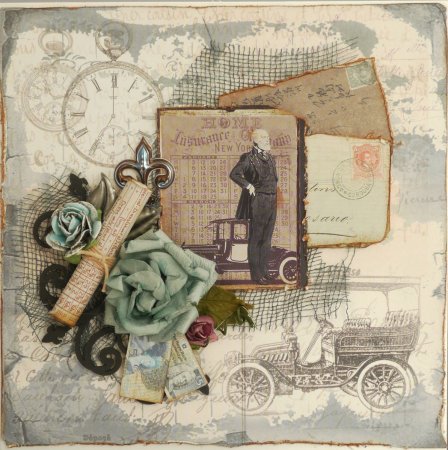 Скрапбукинг открытки в стиле ретро