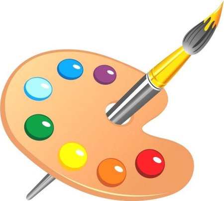 Палитра с кисточкой