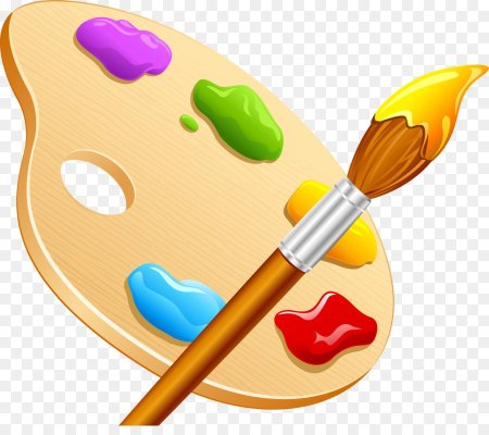 Палитра с кисточкой