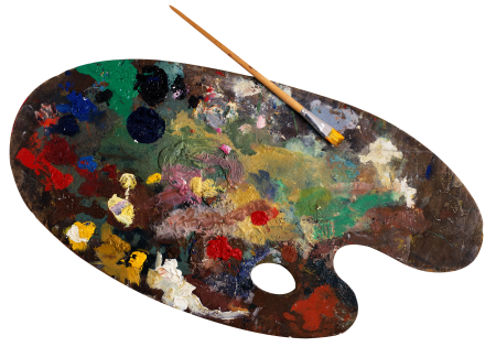 Палитра красок художника