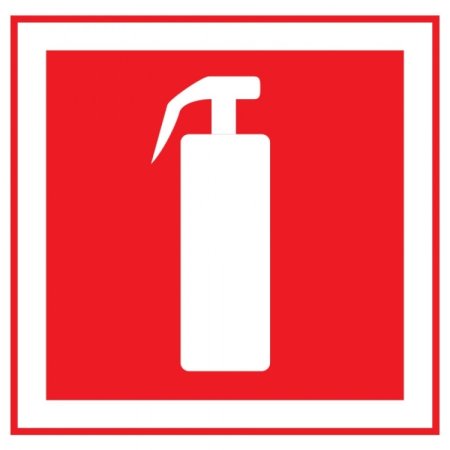 Знак огнетушитель f04 100х100