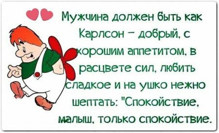 Мужчина должен быть как Карлсон